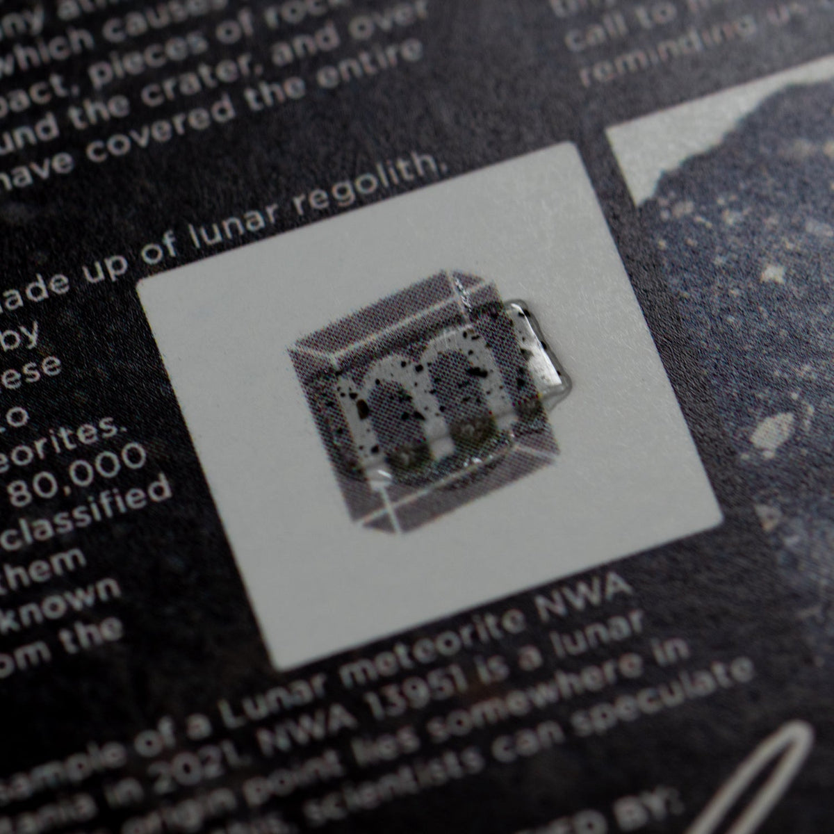 Starry Night Lunar Meteorite NWA 13951 - Display Card