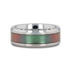 STINGRAY Tungsten Carbide Ring with Blue/Purple Color Changing Inlay - 4mm - 10mm