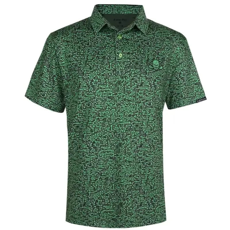 Summertime Cool-Stretch Men's Golf Shirt - Green