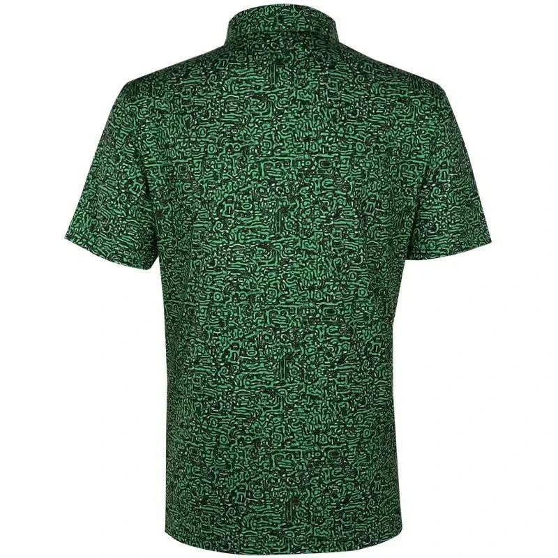 Summertime Cool-Stretch Men's Golf Shirt - Green