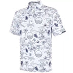 Summertime Cool-Stretch Men's Golf Shirt - White