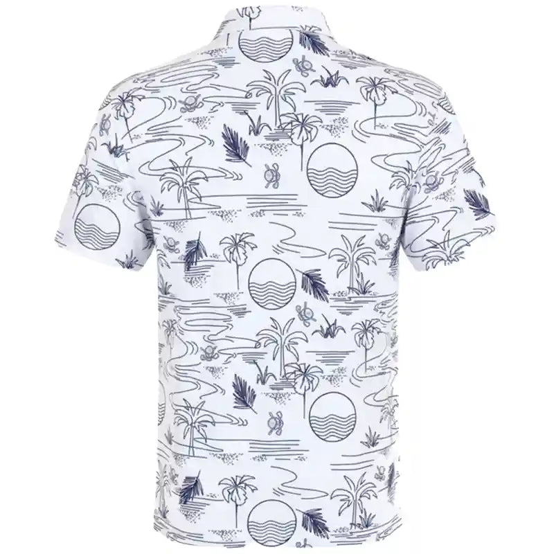 Summertime Cool-Stretch Men's Golf Shirt - White