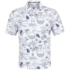 Summertime Cool-Stretch Men's Golf Shirt - White