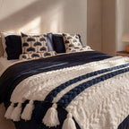 Snug Braided Two-Stripes Throw