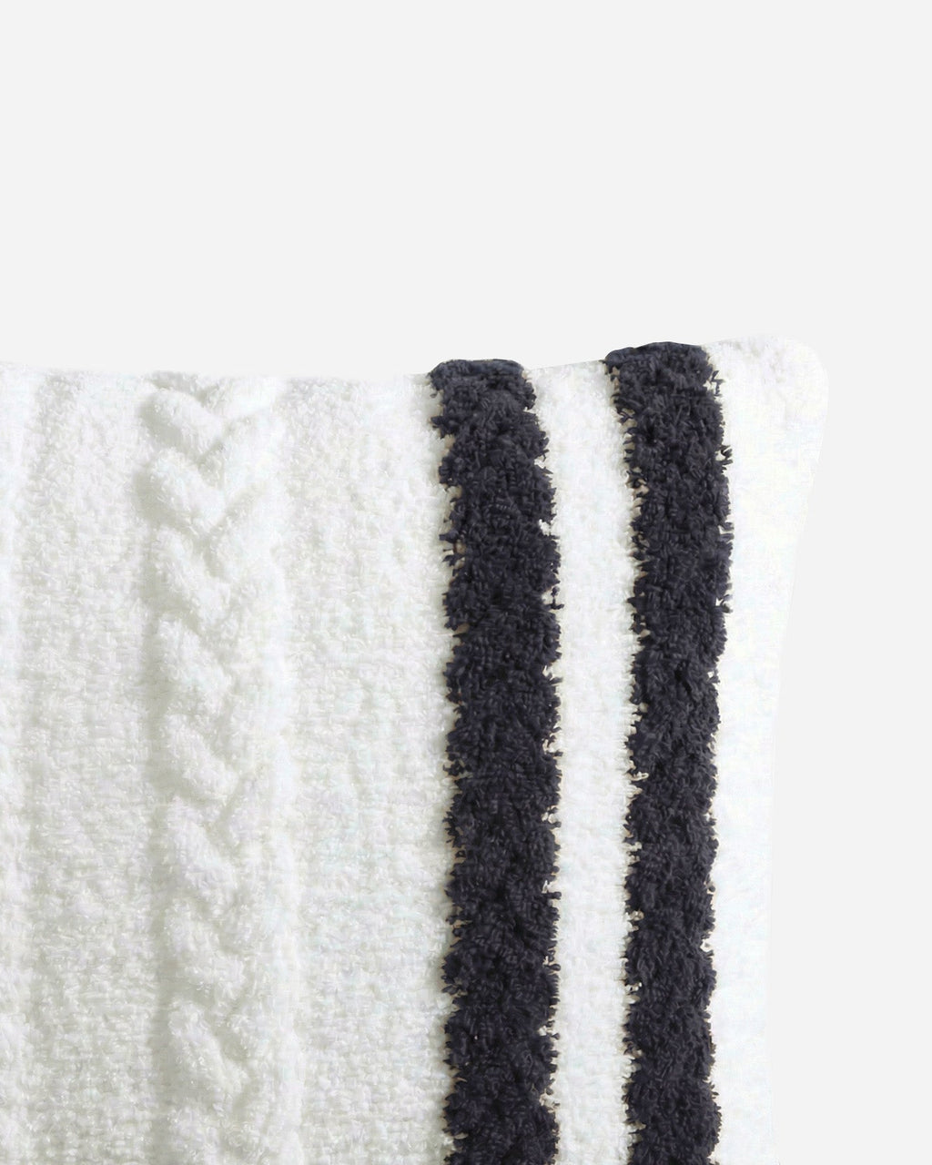Snug Braided Two-Stripes Throw Pillow