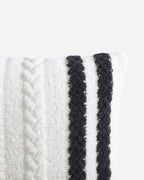 Snug Braided Two-Stripes Throw Pillow