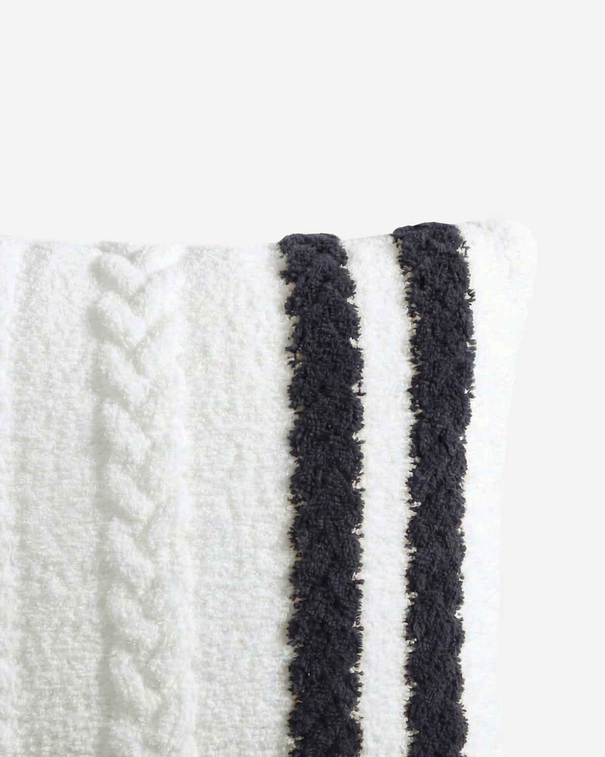 Snug Braided Two-Stripes Throw Pillow