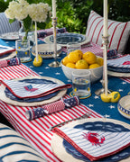 Coastal Americana Stripe Throw Pillow
