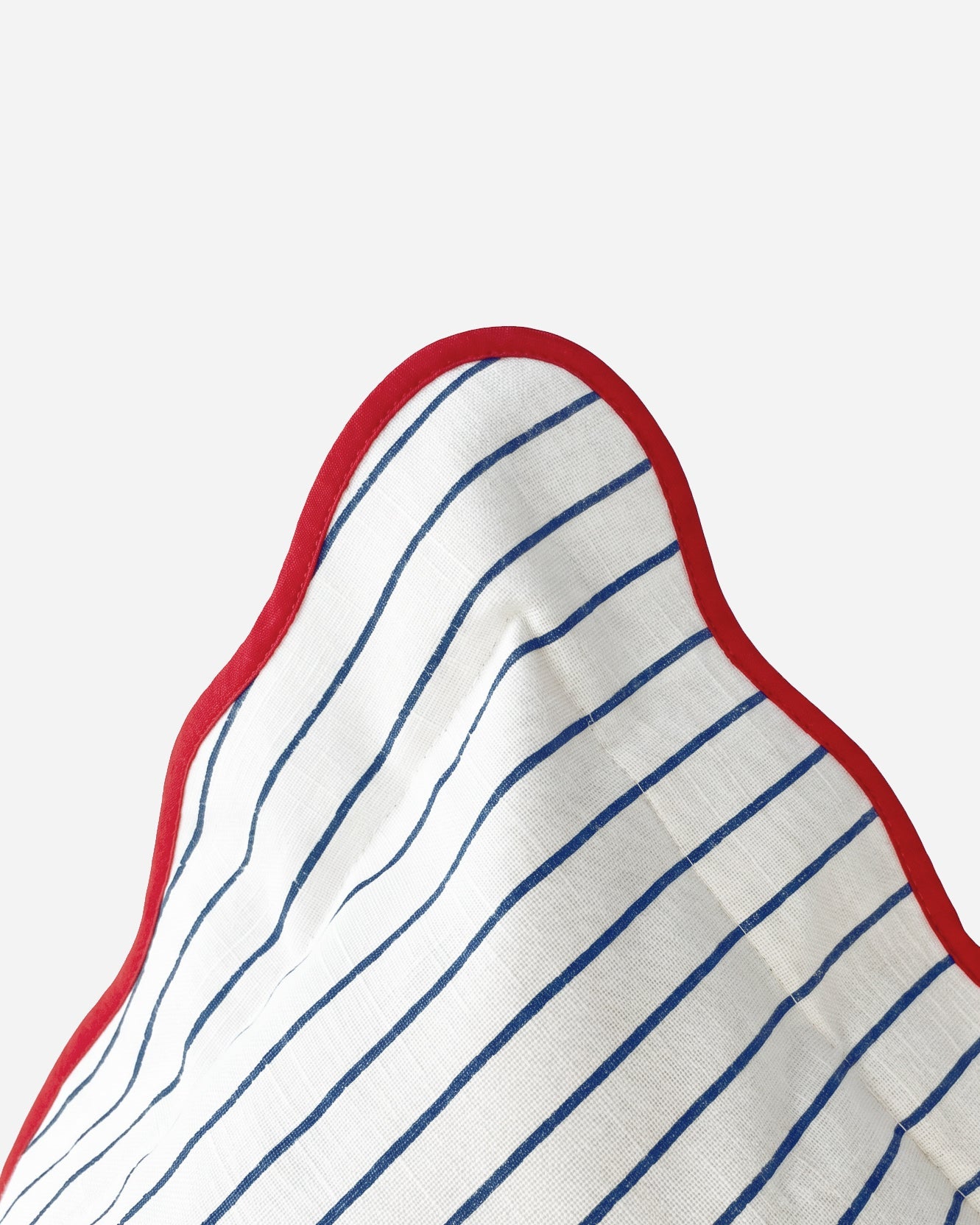 Coastal Americana Wavy Trim Throw Pillow