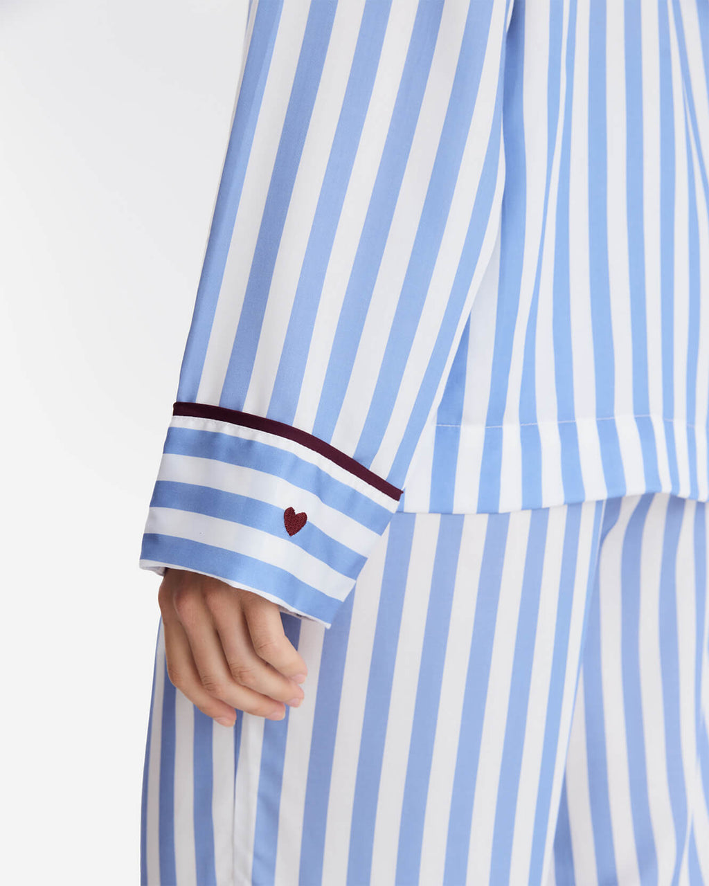 Silky Lyocell Lovely Stripes Long Pajama Set
