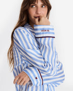 Silky Lyocell Lovely Stripes Long Pajama Set