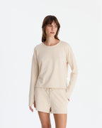 Light French Terry Long-Sleeved Top