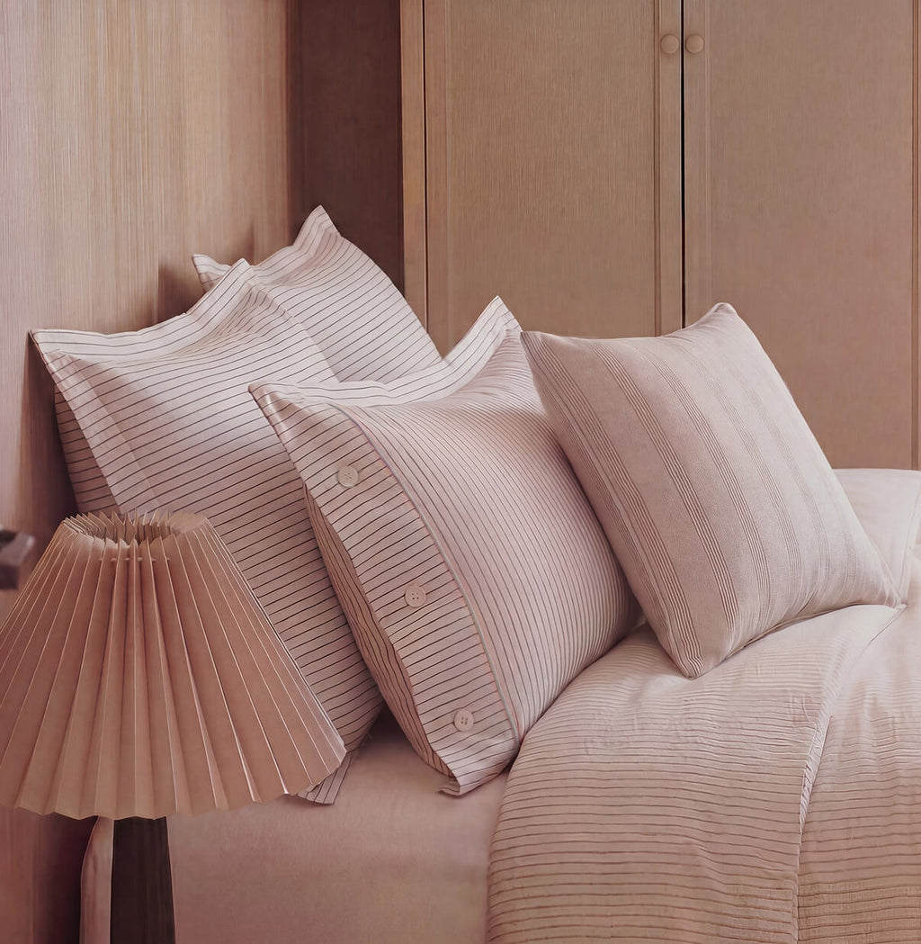 Perla Reversible Cotton Sateen Duvet Cover