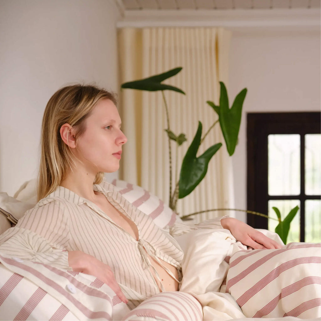 Rimini Stripe Cotton Sateen Fitted Sheet