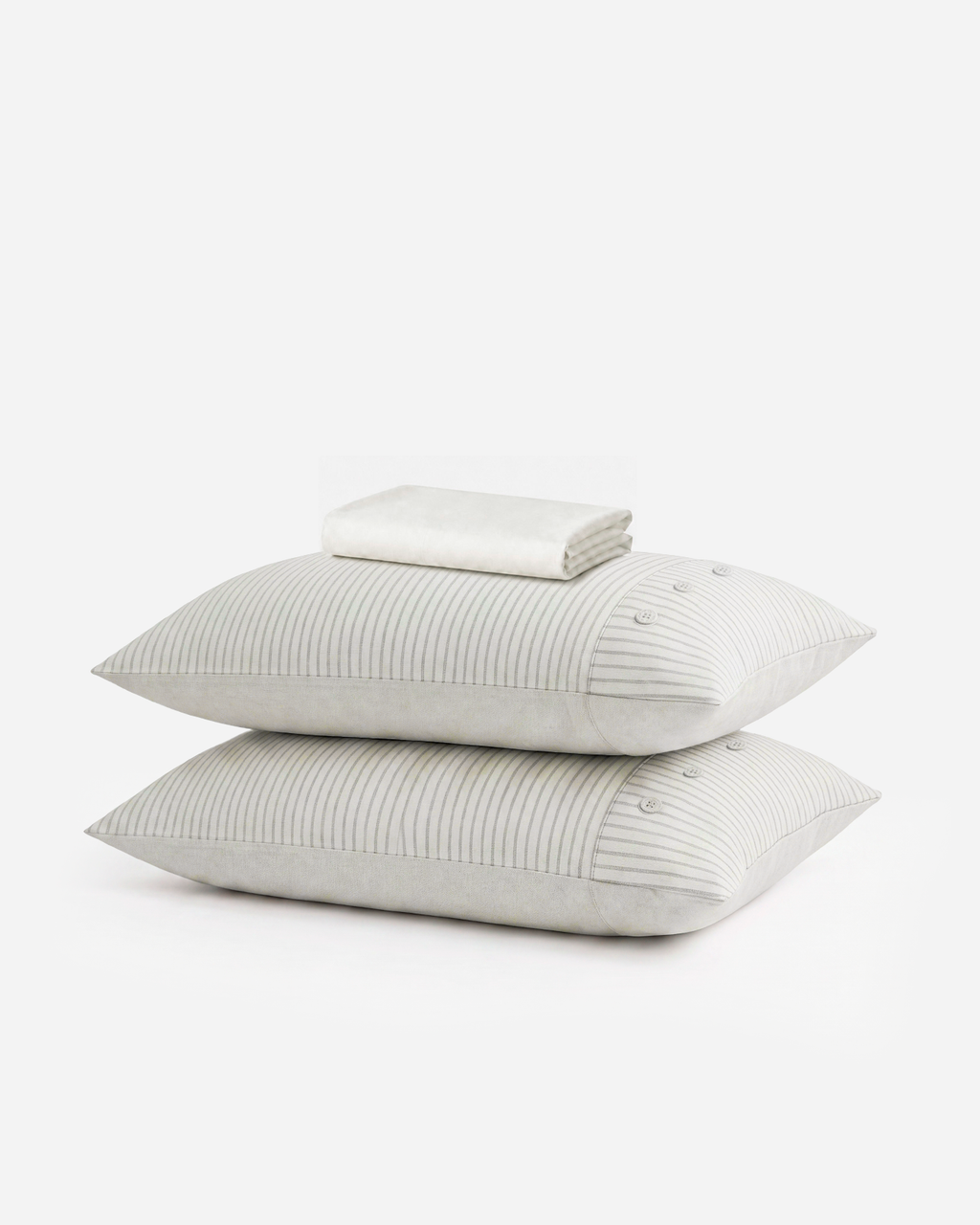 Salvia Reversible Cotton Mist Fitted Sheet Set