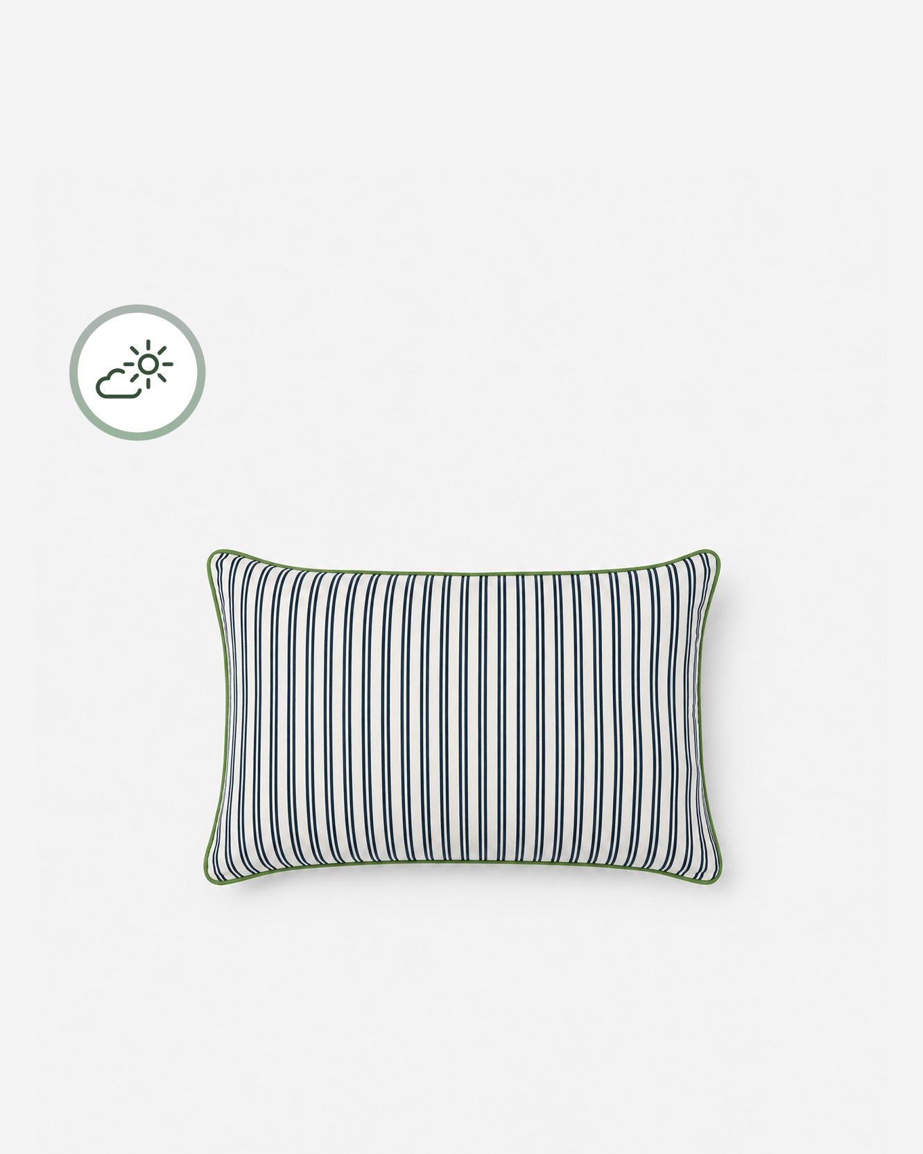 Striped Outdoor Small Lumbar Pillow