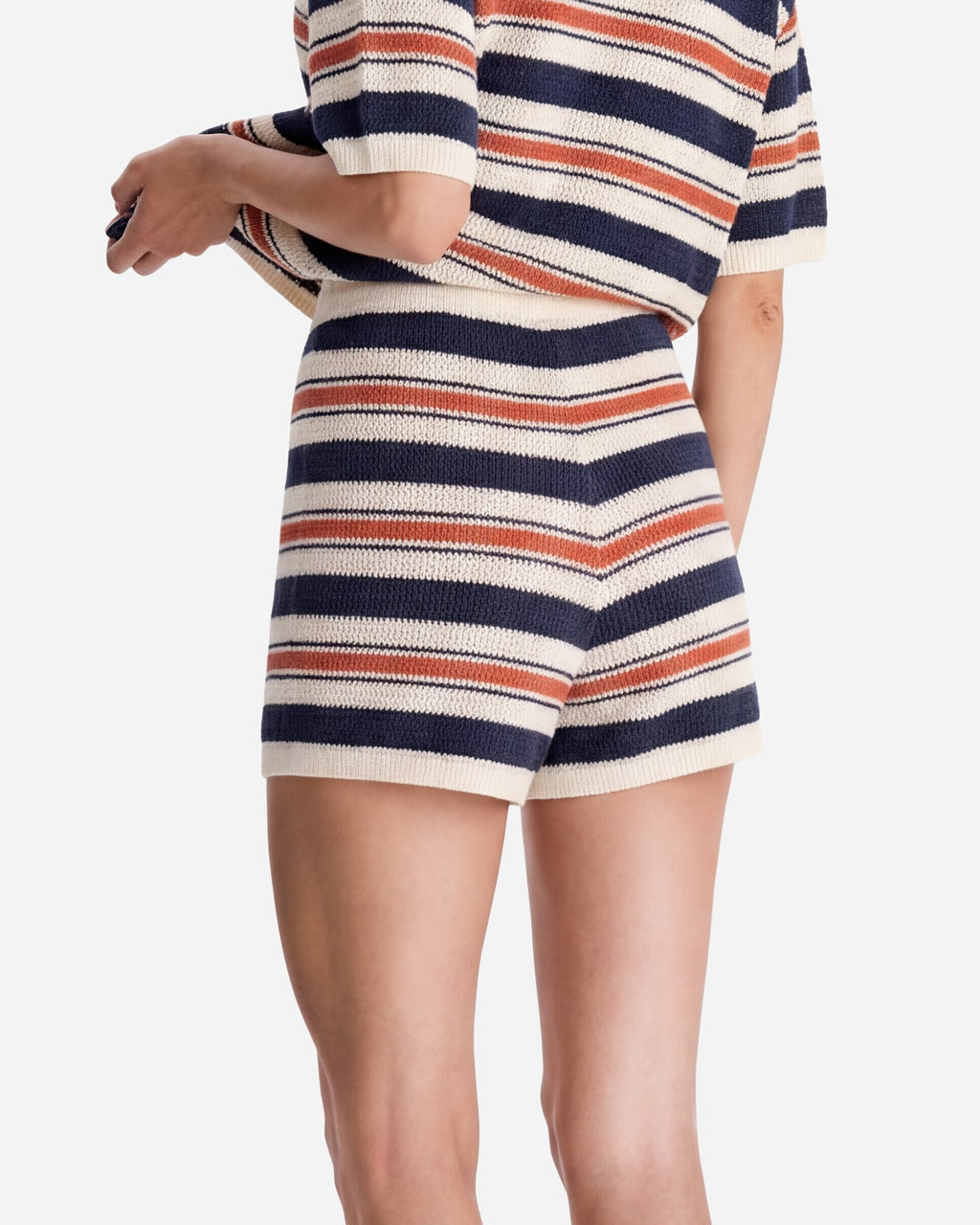 Notte Stripe Cloud Crochet Shorts