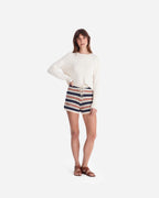 Notte Stripe Cloud Crochet Shorts
