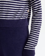 Striped Cloud Cool Light Cropped Sweater
