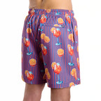Men’s Premium Compression-Lined Hybrid Shorts – Sunset Spritz - Ocean and Heat