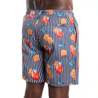 Men’s Premium Compression-Lined Hybrid Shorts – Sunset Spritz-Surf and Storm