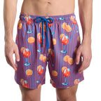 Men’s Premium Compression-Lined Hybrid Shorts – Sunset Spritz - Ocean and Heat