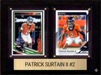 Patrick Surtain II Denver Broncos Fan Gift Plaque 6x8 2 Cards Prizm, Donruss, Score 2024 2025 2026
