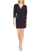 Marella Women's Belted Surplice Dress Navy Size 6