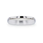 EMPEROR Silver Brushed Finish Domed Wedding Band - 4mm & 8mm
