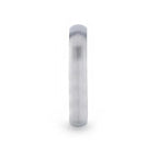 EMPEROR Silver Brushed Finish Domed Wedding Band - 4mm & 8mm