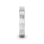 CASPER Silver Brushed Center Flat Style Wedding Band With Beveled Edges - 4mm & 8mm