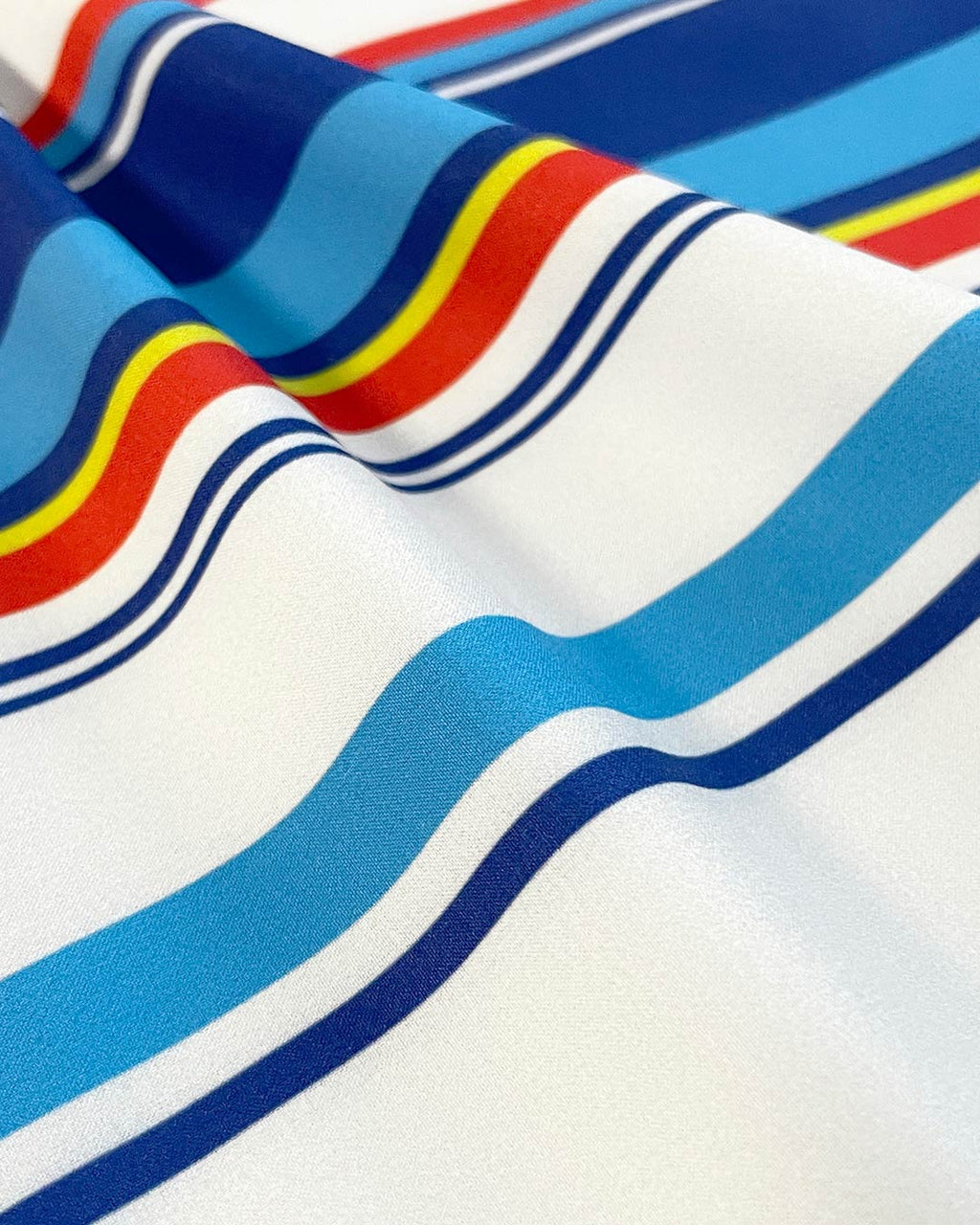 Swim Shorts Navy White Horizontal Stripes