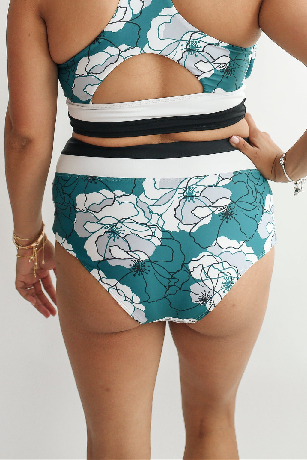 Moderate Coverage High Waist Bikini Bottoms | FINAL SALE