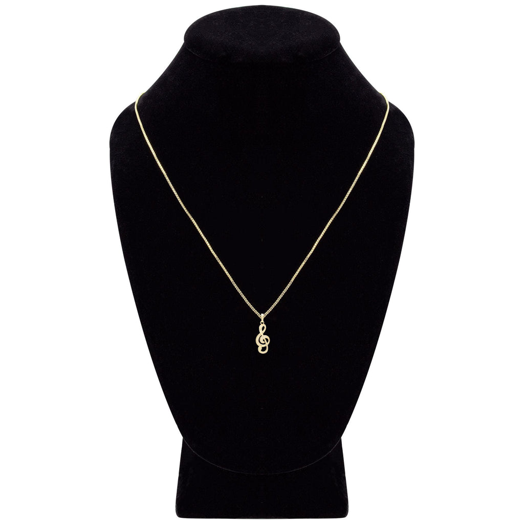 Cubic Zirconia 14K Gold Filled Music Note Pendant Necklace Set