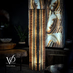 Tangerine Onyx Floor Lamp - Large - 63"H x 12"W - Square - #1