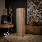Tangerine Onyx Floor Lamp - Medium - 51.5"H x 12"W - Square
