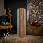 Tangerine Onyx Floor Lamp - Medium - 51.5"H x 12"W - Square