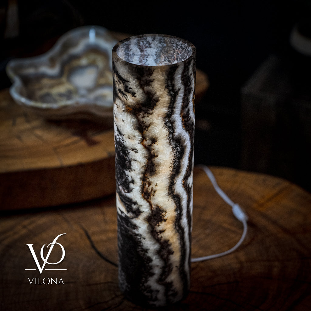 Tangerine Crystal (Onyx Table Lamp #33)