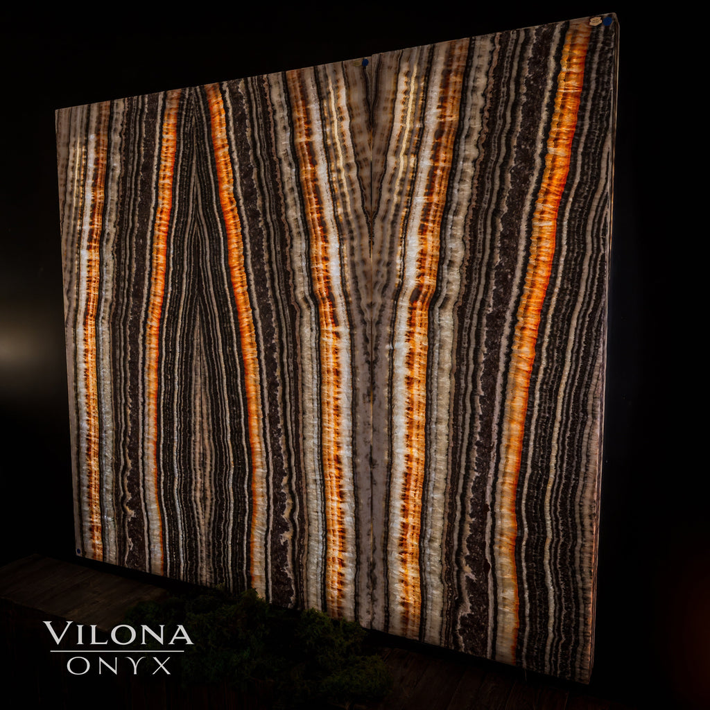 Tangerine Onyx Wall Panels (Set #1)