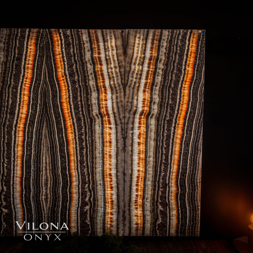 Tangerine Onyx Wall Panels (Set #1)
