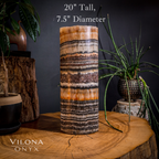 Tangerine Sierra Onyx Lamp (Medium Table Lamp #10)