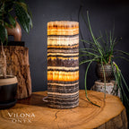 Tangerine Sierra Onyx Lamp (Medium Table Lamp #10)