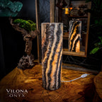 Tangerine Sierra Onyx Lamp (Table Lamp #10)