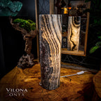 Tangerine Sierra Onyx Lamp (Table Lamp #13)
