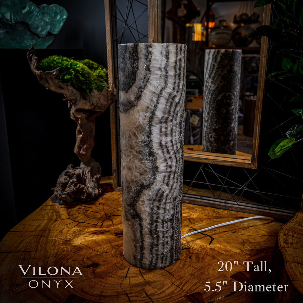 Tangerine Sierra Onyx Lamp (Table Lamp #13)