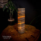 Tangerine Sierra Onyx Lamp (Table Lamp #16)