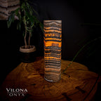 Tangerine Sierra Onyx Lamp (Table Lamp #16)