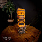 Tangerine Sierra Onyx Lamp (Table Lamp #23)