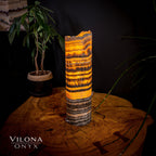 Tangerine Sierra Onyx Lamp (Table Lamp #23)