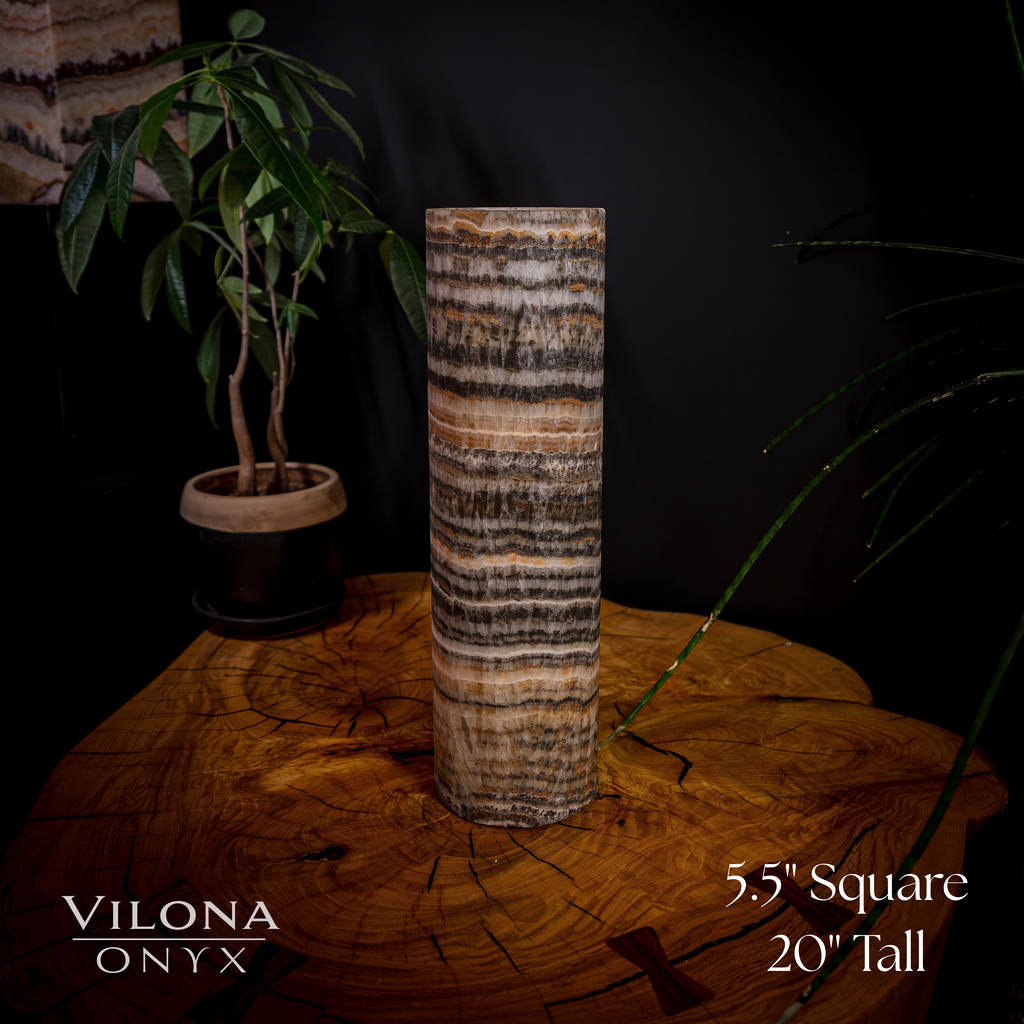 Tangerine Sierra Onyx Lamp (Table Lamp #26)